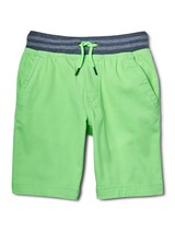 Wonder Nation Boys Jogger Shorts Size X-LARGE HUSKY Neon Green Elastic W... - £11.24 GBP