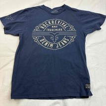 Rock Revival Unisex Graphic Print Crew Neck T-Shirt Blue Medium M - £13.23 GBP
