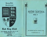 Holiday Inn Room Service Menu Rhode Island Ave NW Washington DC 1973 - $17.80
