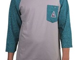 LRG Mens Dark Teal Asphalt Grey Colors Of Season Baseball Raglan T-Shirt... - £59.81 GBP