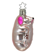 Inge Glas Pink Dog Hand Blown Glass Christmas Ornament Germany - £9.25 GBP