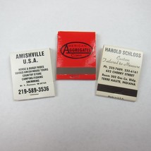 3 Matchbooks Indiana Amishville USA, American Aggregates Corp, Harold Sc... - $14.99