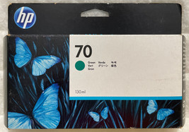 HP 70 Green DesignJet Ink 130ml C9457A Genuine OEM Sealed Foil Pack Free Ship - £15.96 GBP