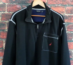 Nautica Men&#39;s XXL Pullover 1/4 Zip Heavy Shirt or Sweatshirt w Zip Chest Pocket - £17.11 GBP