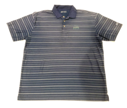 Nike Billy Casper Golf Shirt Mens XXL Blue Striped Polo Dri Fit Short Sl... - $6.81