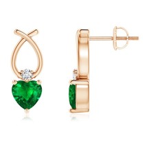 Authenticity Guarantee

ANGARA 0.83 Ct Heart Shaped Emerald Ribbon Earrings w... - £1,637.02 GBP