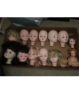 Lot of 15 Vintage 1970s 80s Vinyl Girl Character Doll Heads 1.5-3.5" Tall - $84.15