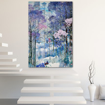 Watercolor Forest Canvas Painting Wall Art Poster Landscape Canvas Print Picture - £10.99 GBP+