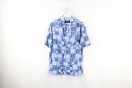 Nat Nast Luxury Originals Mens Medium Silk Blend Collared Hawaiian Button Shirt - £34.79 GBP