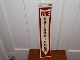 Vintage 18” x 4” Fire Extinguisher Glow in the Dark Self Stick Sign. NOS - $369.07 MXN