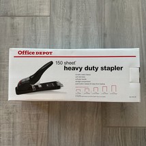 Heavy Duty Office Depot 150 Sheet Desktop Stapler Black Metal 1/4&quot;-3/4&quot; Staples - £22.30 GBP