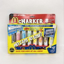 McMarkers McDonalds 8 Set of Vintage Washable Watercolor Markers 1994 wi... - $13.77