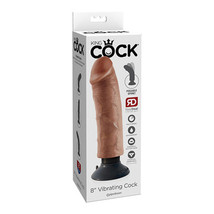 Pipedream King Cock 8 in. Vibrating Cock Poseable Dildo With Suction Cup Tan - £44.83 GBP
