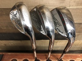 USED RH Majek Golf Senior Men&#39;s Wedge Set 52° GW/56° SW/60° LW Steel 55-... - $146.95