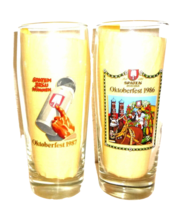 2 Munich Breweries Spaten Hacker Pschorr Franziskaner 0.5L German Beer Glasses - £11.82 GBP