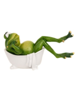  Frog in Bath Tub Funny Figurine Home Decor - $49.22 CAD