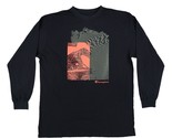 Champion Mens T-Shirt Abstract Graphic Shirt Long Sleeve Crew Neck Black... - $23.36