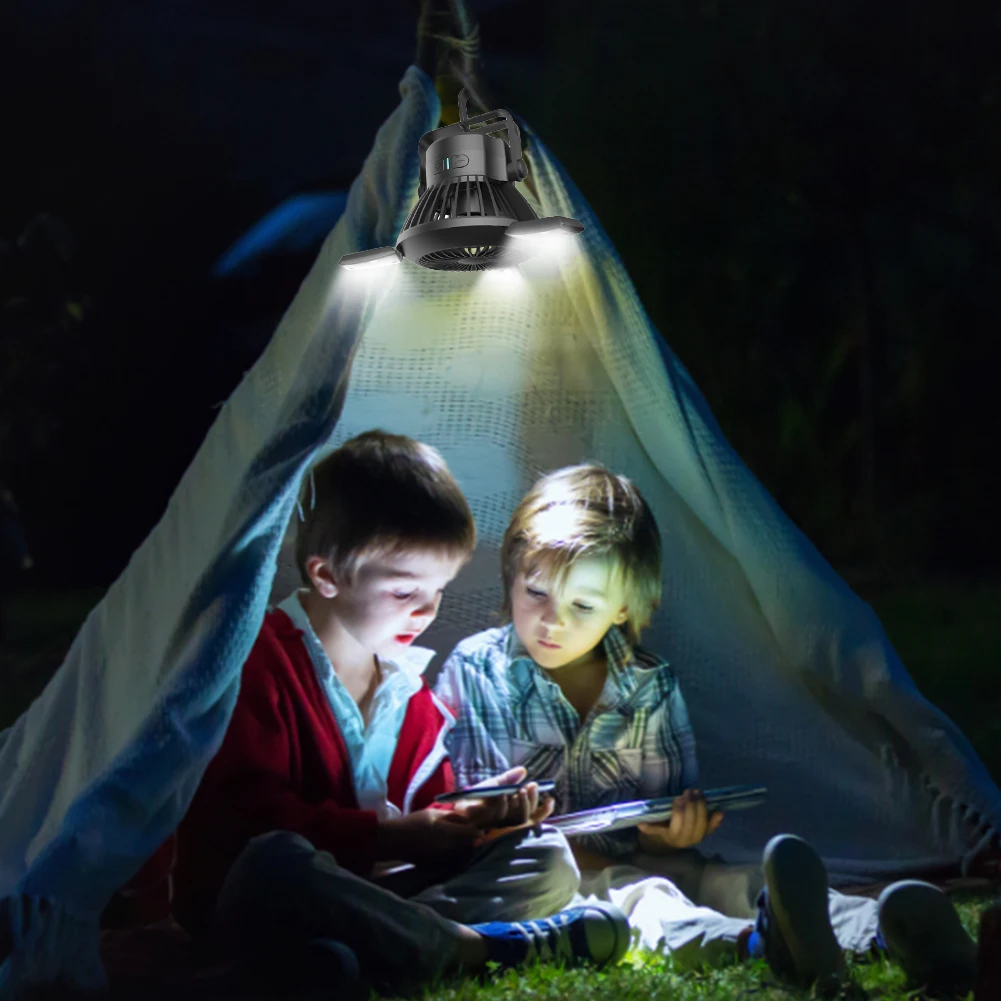 Outdoor Camping Lantern Multifunctional Solar Fan Light USB Rechargeable with Ce - £185.12 GBP