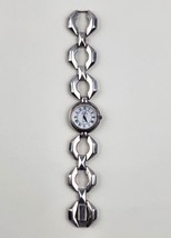 Vintage Anne Klein Quartz Watch 925 Sterling Silver Bracelet &amp; Bezel 7&quot; ... - $79.19