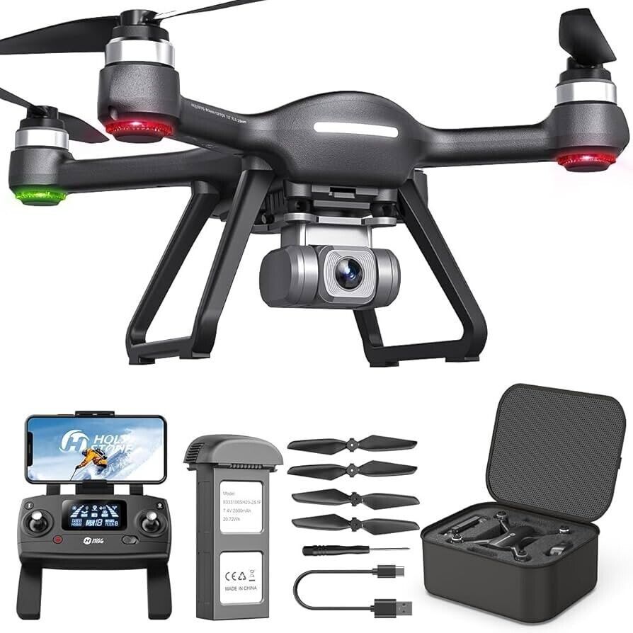 Holy Stone HS700E GPS Drone 4K UHD EIS Camera Brushless Motor Carry Bag 5G FPV - $167.99