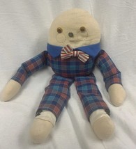 Vintage Plush/bean Humpty Dumpty Toy Doll stuffed fabric. 14&quot; - £15.00 GBP