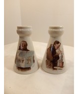 Set of 2 Vintage Miniature Ceramic Monk Pitchers/ Vases - $11.88