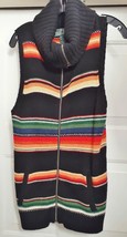Ralph Lauren LRL Active Sweater Tunic Cowl Neck Striped Wool Blend Women&#39;s M - £69.58 GBP