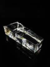 Dunhill Crystal Ashtray in original wood case. Has chip on bottom edge image 15