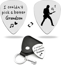 I Couldn&#39;T Pick A Better Grandson, Funny Stainless Steel Guitar Picks With - £21.47 GBP