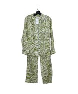 The Lazy Poet EMMA OLIVE ZEBRA Linen LONG PAJAMA SET Size Small New - $2,387.53 MXN