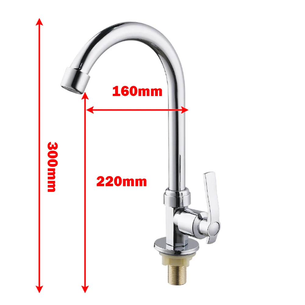 House Home 1pc Kitchen Faucet Stainless Steel Tall Kitchen Faucet Mixer Sink Fau - £31.96 GBP
