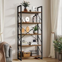 Yitahome 5 Tiers Bookshelf, Artsy Modern Bookcase, Book Rack,, Ftofbc-0016 - £65.05 GBP