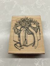 New Stampington &amp; Company An Elegant Gift M 4148 Wood Craft Stamp 3.5x4 - $0.98