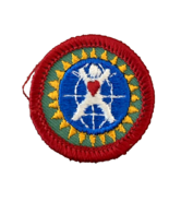 Girl Scout Patch Badge Jr Junior Merit Well Being Dabbler Red Border Vin... - €8,12 EUR