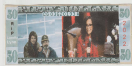 Loretta Lynn Highway to Heaven show $50 Novelty Bill Jonathan Smith,Mark Gordon. - £2.35 GBP