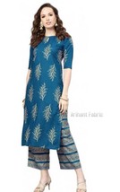 Designer Printed stylish kurti with pant set / Easy to wear party suit - £33.57 GBP