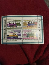ISRAEL # 677a  RAILROAD.  Locomotives in the Holy Land.  Souvenir Sheet. - $0.99