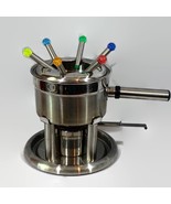 Hoffritz Deluxe  Stainless Steel Fondue Set With Six Fondue Forks