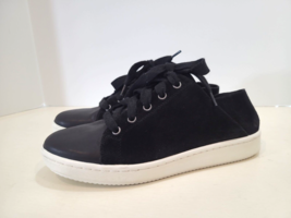 Eileen Fisher Sneakers Woman’s 9 Black Suede Leather Laces Casual Ladies - £29.67 GBP