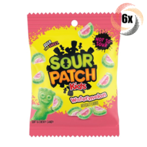 6x Bags Sour Patch Kids Watermelon Flavor Soft &amp; Chewy Gummy Candy | 3.6oz - £14.89 GBP