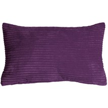 Wide Wale Corduroy 12x20 Purple Throw Pillow, with Polyfill Insert - £23.94 GBP