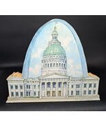 Vintage Wooden Shelf Plaque St Louis Old Courthouse Reinbrook Studios 1998 - $462.92 MXN
