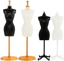 4Pcs Mini Doll Dress Form Manikin Body With Base Stand Sewing Dressmakers Dress - £13.67 GBP