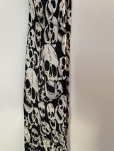 Gothic Skeleton Skulls Mens Silk Black Tie. 100%silk.  Halloween - £7.96 GBP