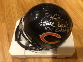 Jay Hilgenberg Signed Auto Riddell Chicago Bears Mini Helmet  SB XX CHAM... - £155.69 GBP