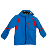 COLUMBIA Omni-Tech Titanium Girl’s Size 6/7 Hooded Jacket Blue/Orange EUC - $45.23