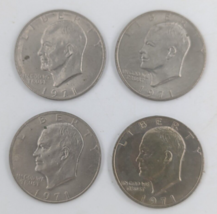 1971 Eisenhower Liberty One Dollar United States Of America Coin Lot Of 4 - £17.25 GBP