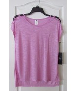 Active Life Cold Shoulder Tee Field Violet   Women&#39;s Sz M-L NWT MSRP$44 - $452.81 MXN