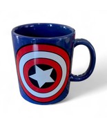 Blue Marvel Disney  Captain America Shield 16oz Ceramic Coffee Mug Cup  - $224.85 MXN