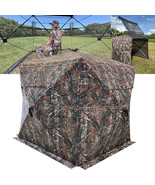 LUCKUNTER 360 Degree See Through Hunting Blind 2-3 Person Ground Camoufl... - €393,70 EUR
